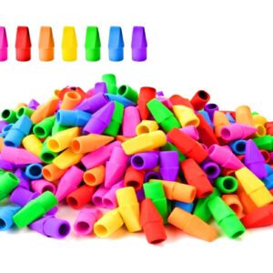 EduGear Pencil Top Erasers - Latex-Free Assorted Colors Cap Erasers for School and Office